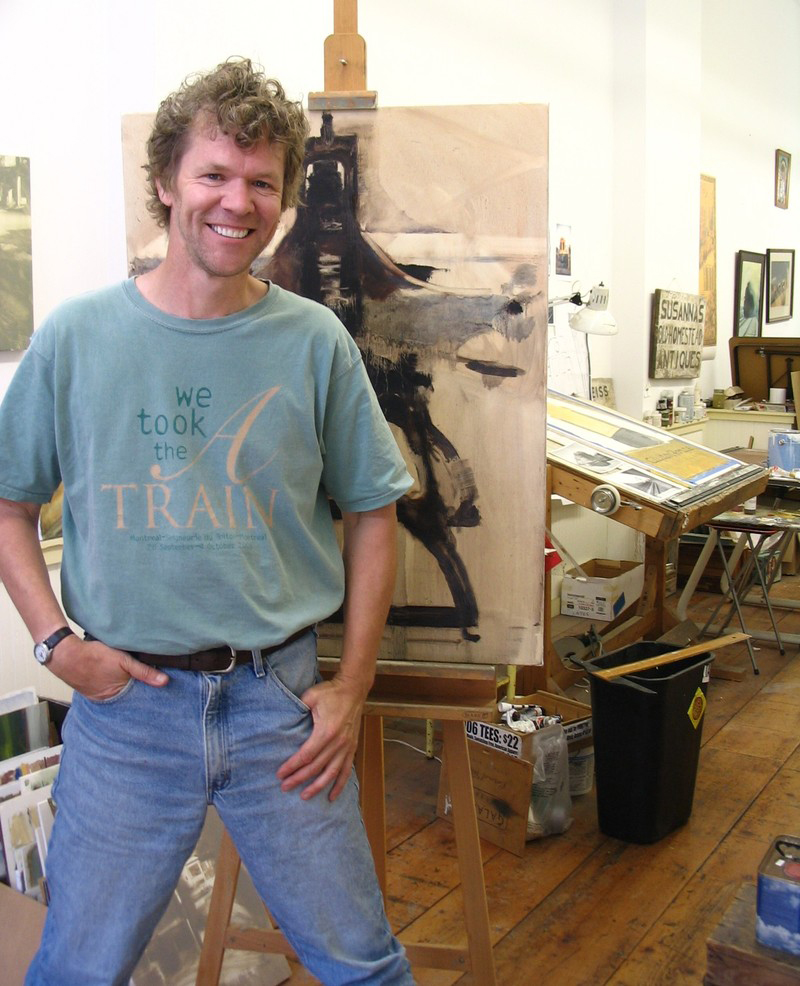 Charlie Hunter in his studio