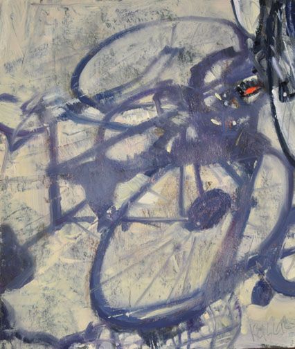 Bike Shadows - painting by Duane Keiser