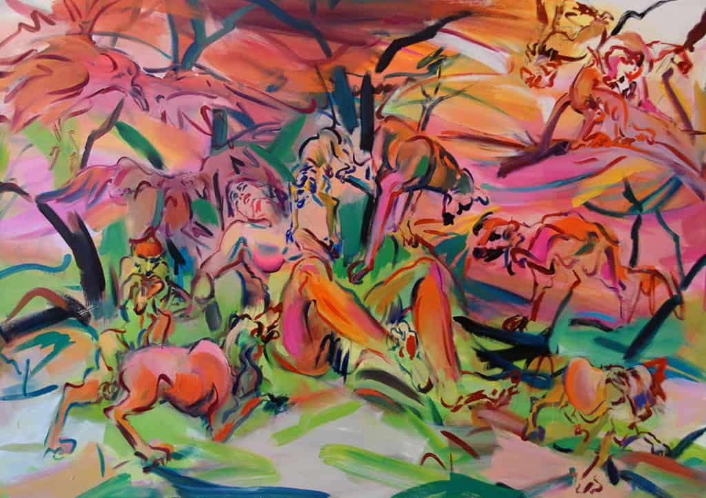 Painting 'Easter Parade' by artist Suzanne Unrein