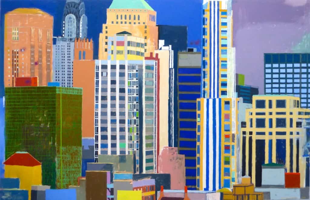 "East From New Yorker Hotel," 2013-2014 78 x 120 inches