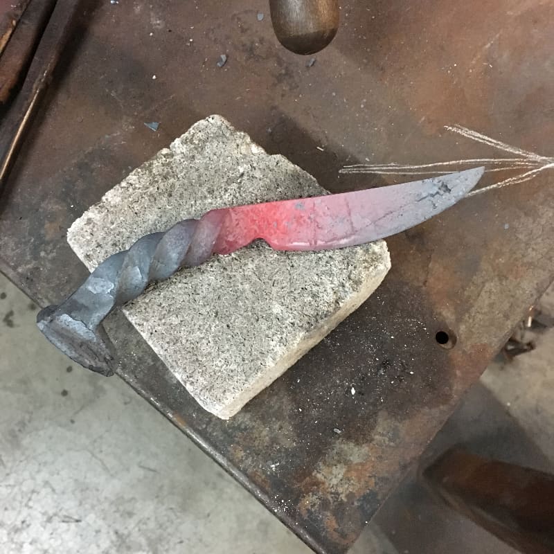 Forging knives as a new creative outlet.
