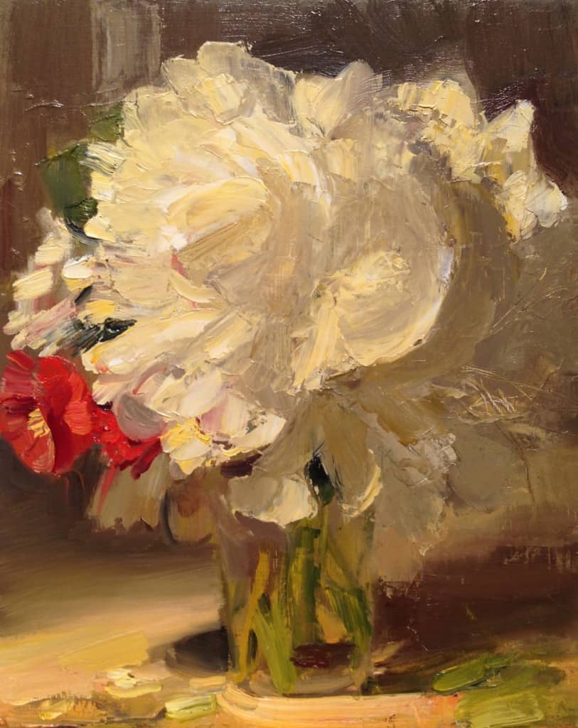 'White Peony and Red Rose'