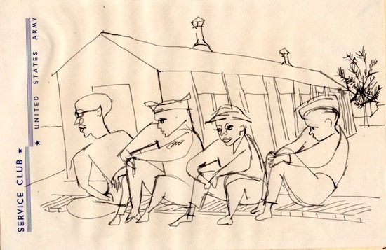 Sketches from WW2, Ashley Bryan on Savvy Painter