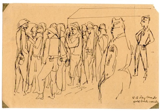 Sketches from WW2, Ashley Bryan on Savvy Painter