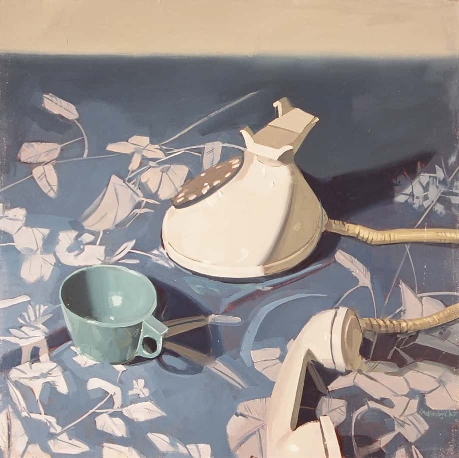 'Off the Hook' 36" x 36" oil on canvas - still life 2006